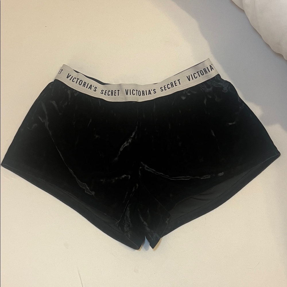 Victoria's Secret Black Velvet Pajama Shorts